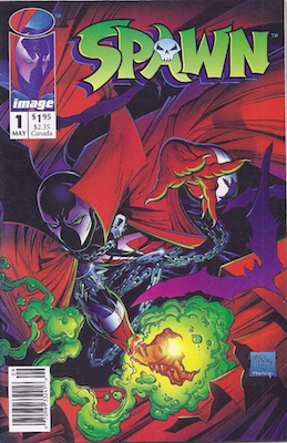 Spawn #1: Image Comics 1992. Newsstand variant. Click for values
