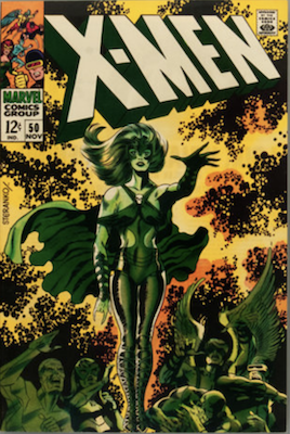Uncanny X-Men #50: Origin of the Beast, Classic Cover by Steranko. Click for values