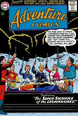 Adventure Comics #312: the actual return of Lightning Lad. Click for current values