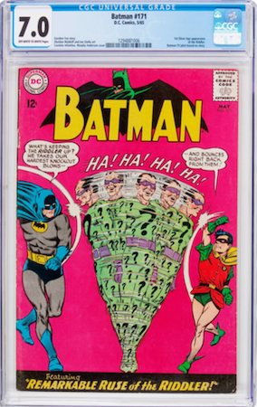 Batman 171, 1st Silver Age Riddler | 100 Hot Comics