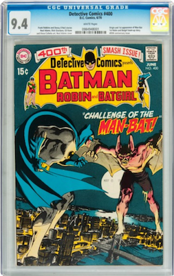 Detective Comics #400 is common enough that you should aim high. The price difference between 9.0 and 9.4 is only about $200. Click to buy a copy at Goldin