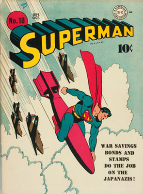 a classic 'bomb rodeo' cover Superman #18. Click for values