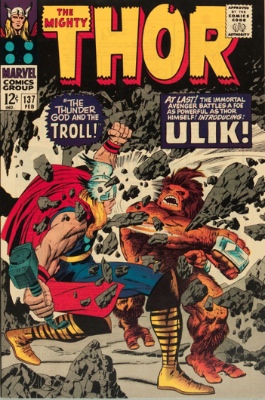 Ulik/The Trolls (First Appearance: Thor #137, February, 1967). Click for value