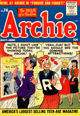 Archie Comics #74. Click for current values.