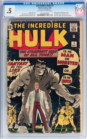 THIS Incredible Hulk #1? Both are "worth the same" if you simply look at sales data. But as this example shows, it pays to be picky even within the same grade and price range.