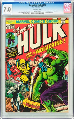 Incredible Hulk #181 CGC 7.0. A nice-looking copy for sure