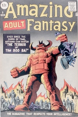 Origin and First Appearance, Tim Boo Ba, Amazing Adult Fantasy #9, Marvel Comics, 1962. Click for value