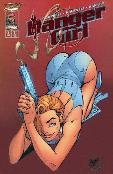 #3: Danger Girl 2 Ruby Red Smoking Gun Variant, Campbell (1998)