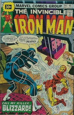 Iron Man #86 30c Price Variant Edition May, 1976. Starburst Price