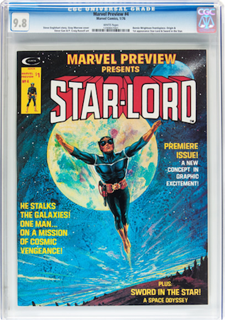 100 Hot Comics: Marvel Preview 4, first Star-Lord. Click to buy a copy at Goldin