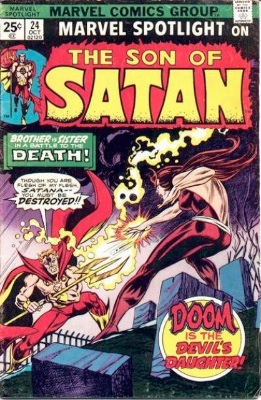 Marvel Spotlight #24, October, 1975: Son of Satan; Last Appearance in Title. Click for value