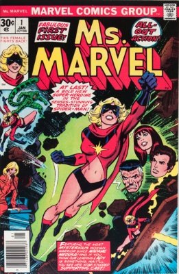 Carol Danvers (First Appearance as hero, Ms. Marvel #1, January, 1977). Click for value