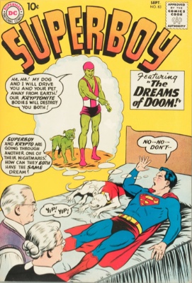 Origin and First Appearance, Kryptonite Man, Superboy #83, DC Comics, 1960. Click for value