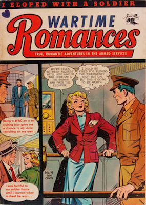 Wartime Romances #9: Matt Baker comic book cover art. Click for values